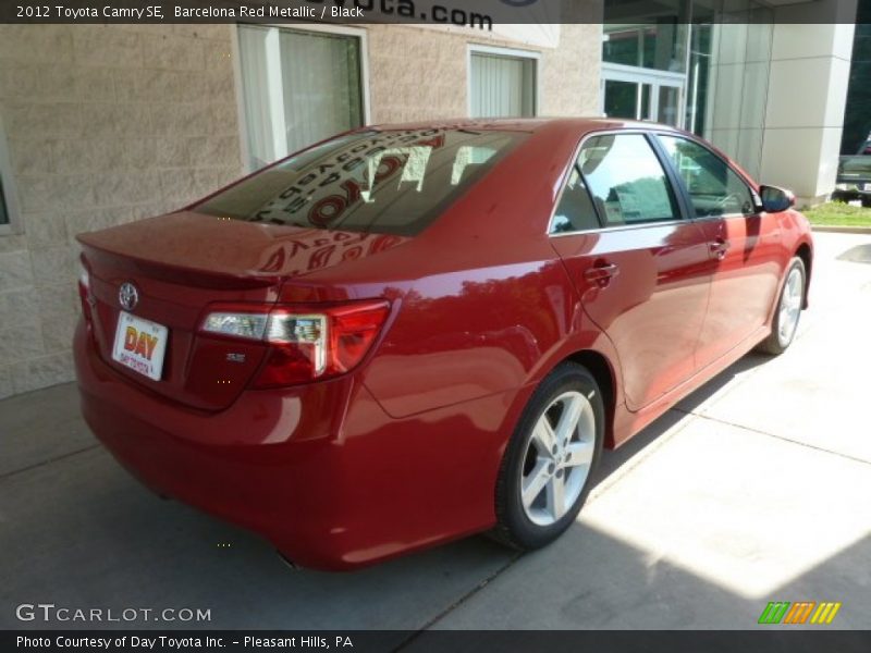 Barcelona Red Metallic / Black 2012 Toyota Camry SE