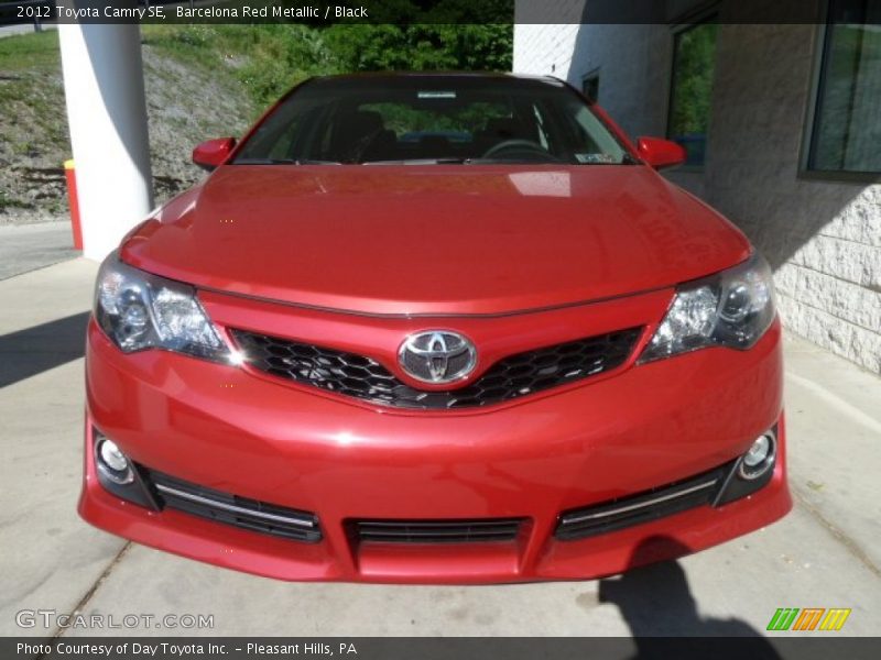 Barcelona Red Metallic / Black 2012 Toyota Camry SE