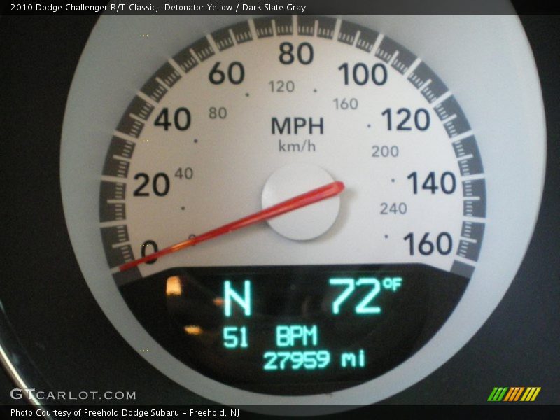 Detonator Yellow / Dark Slate Gray 2010 Dodge Challenger R/T Classic