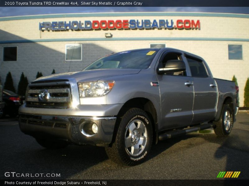 Silver Sky Metallic / Graphite Gray 2010 Toyota Tundra TRD CrewMax 4x4