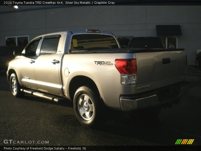 Silver Sky Metallic / Graphite Gray 2010 Toyota Tundra TRD CrewMax 4x4