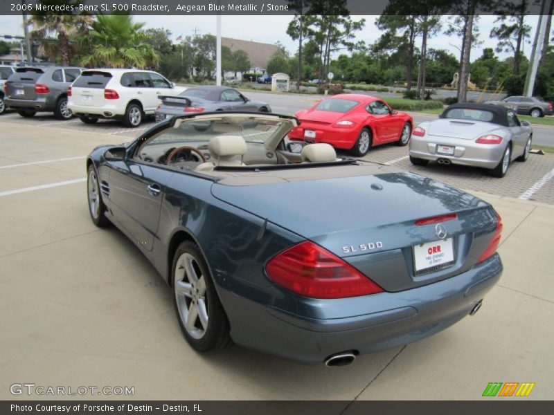 Aegean Blue Metallic / Stone 2006 Mercedes-Benz SL 500 Roadster