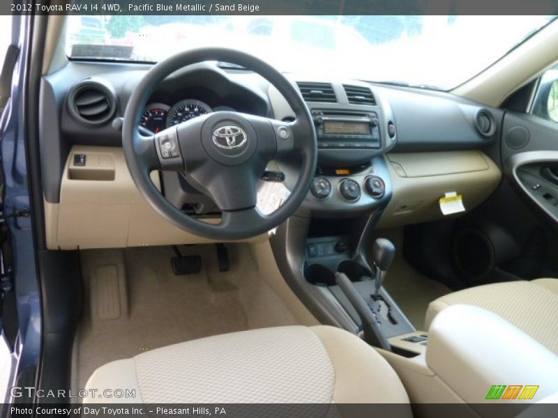 Pacific Blue Metallic / Sand Beige 2012 Toyota RAV4 I4 4WD