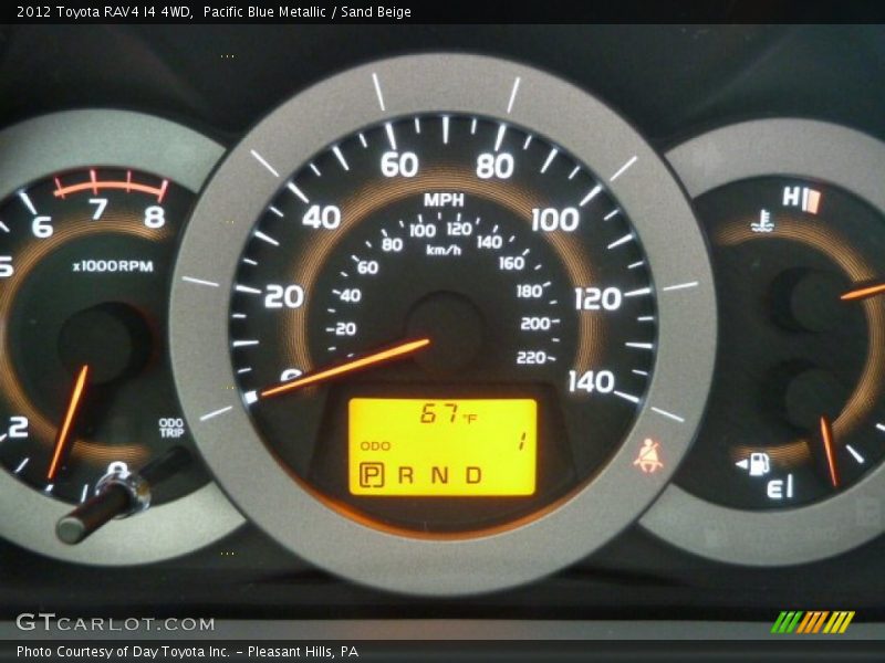 Pacific Blue Metallic / Sand Beige 2012 Toyota RAV4 I4 4WD