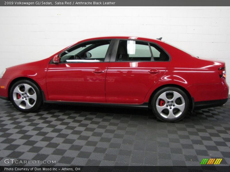 Salsa Red / Anthracite Black Leather 2009 Volkswagen GLI Sedan