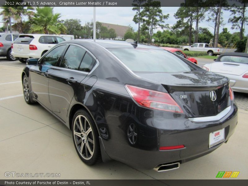 Graphite Luster Metallic / Taupe 2012 Acura TL 3.5 Advance