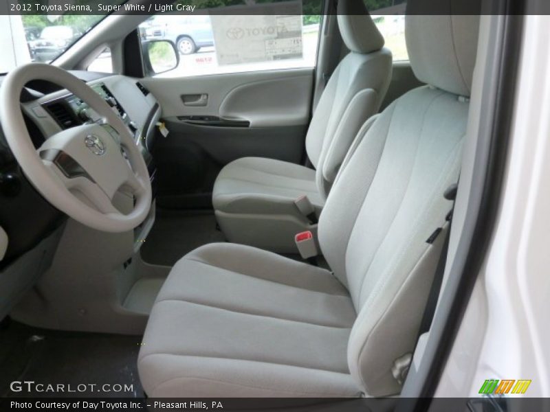 Super White / Light Gray 2012 Toyota Sienna