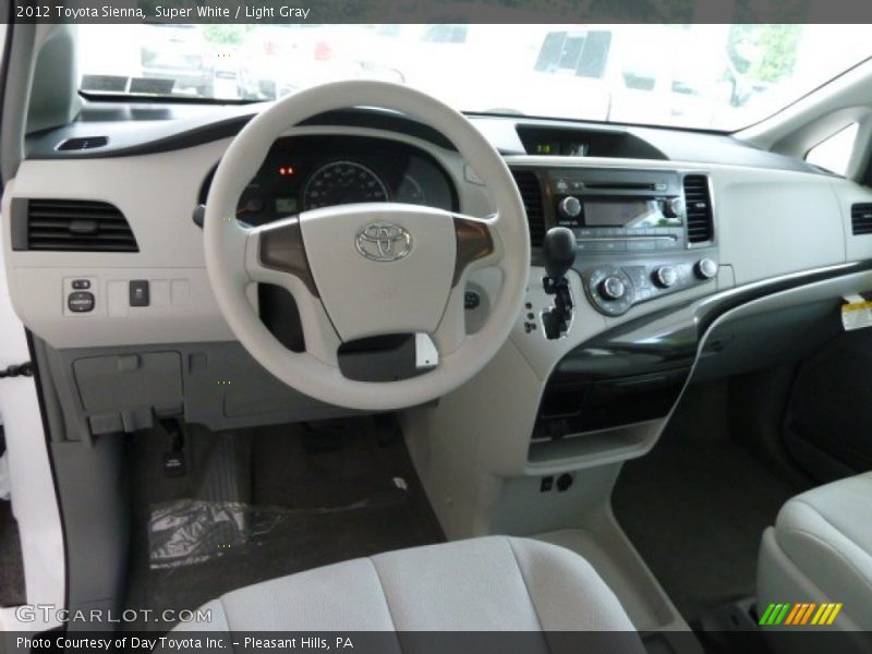 Super White / Light Gray 2012 Toyota Sienna