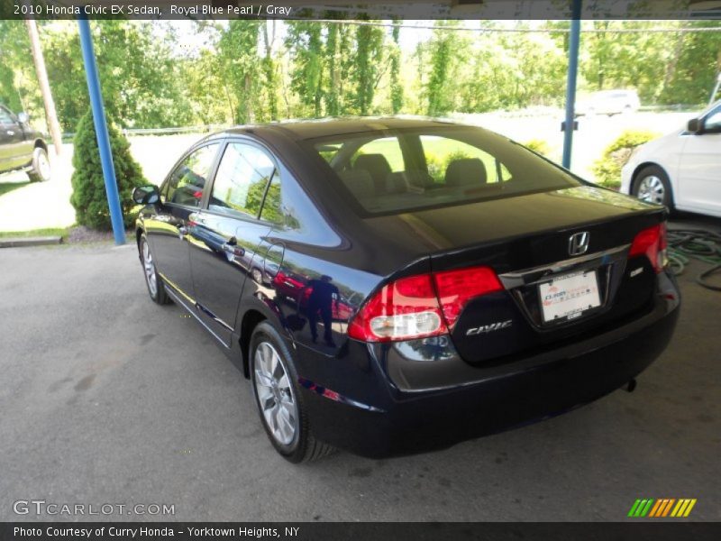 Royal Blue Pearl / Gray 2010 Honda Civic EX Sedan