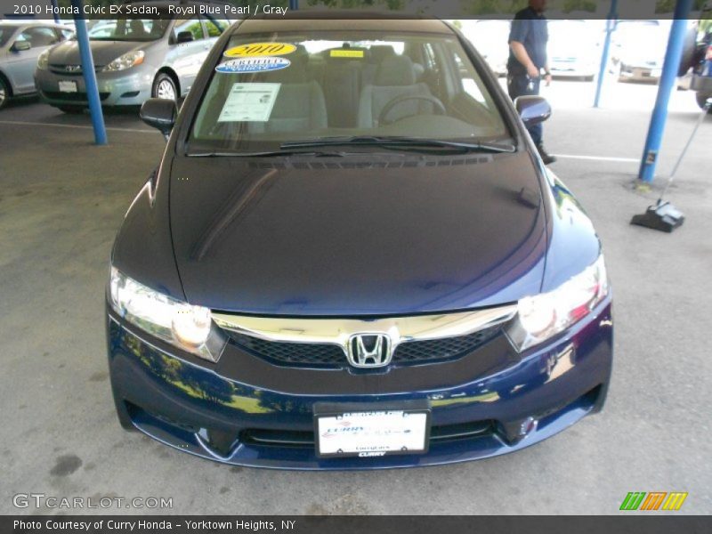 Royal Blue Pearl / Gray 2010 Honda Civic EX Sedan