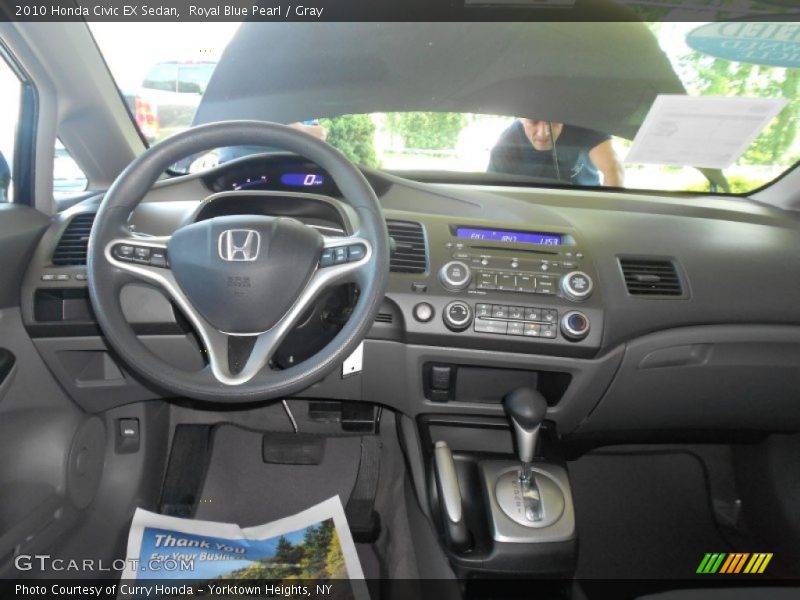 Royal Blue Pearl / Gray 2010 Honda Civic EX Sedan