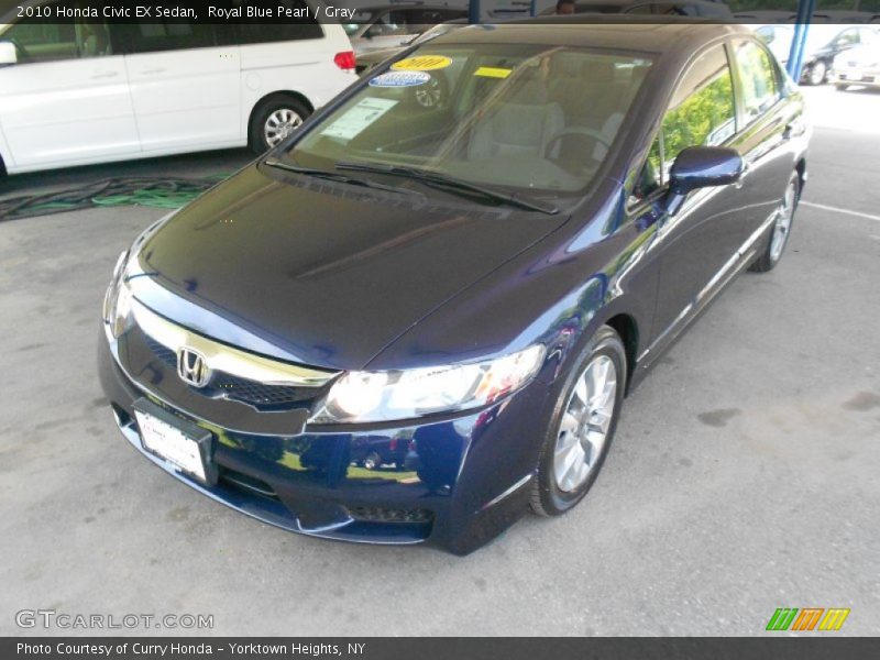 Royal Blue Pearl / Gray 2010 Honda Civic EX Sedan