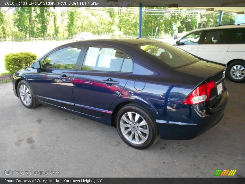 Royal Blue Pearl / Gray 2010 Honda Civic EX Sedan