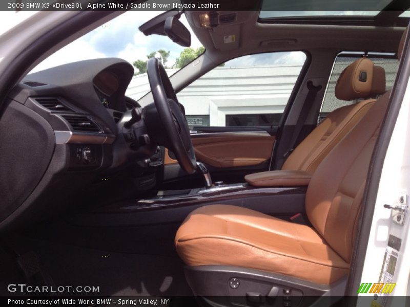 Alpine White / Saddle Brown Nevada Leather 2009 BMW X5 xDrive30i