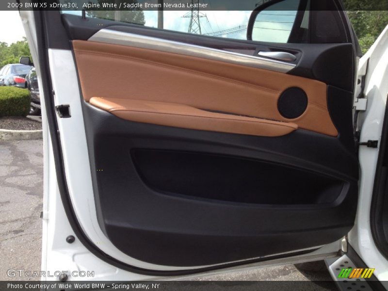 Alpine White / Saddle Brown Nevada Leather 2009 BMW X5 xDrive30i