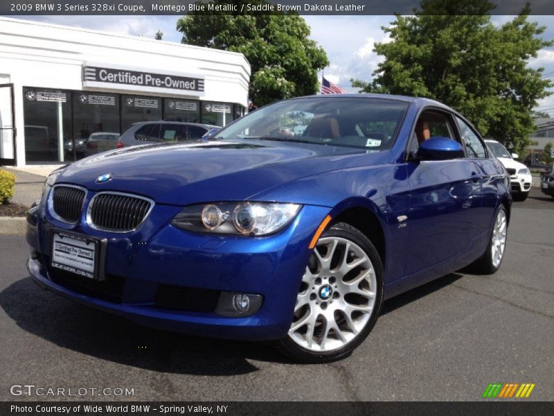 Montego Blue Metallic / Saddle Brown Dakota Leather 2009 BMW 3 Series 328xi Coupe