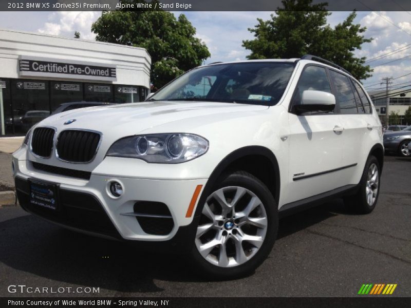 Alpine White / Sand Beige 2012 BMW X5 xDrive35i Premium