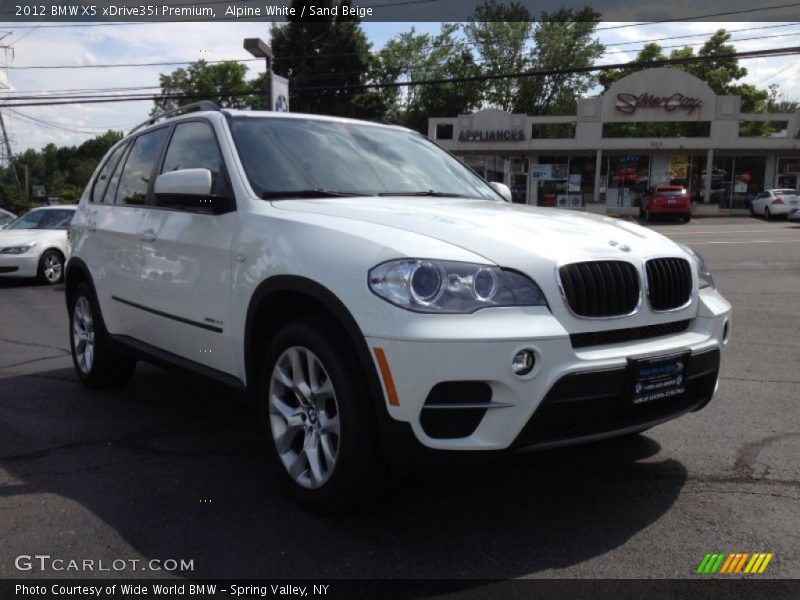 Alpine White / Sand Beige 2012 BMW X5 xDrive35i Premium