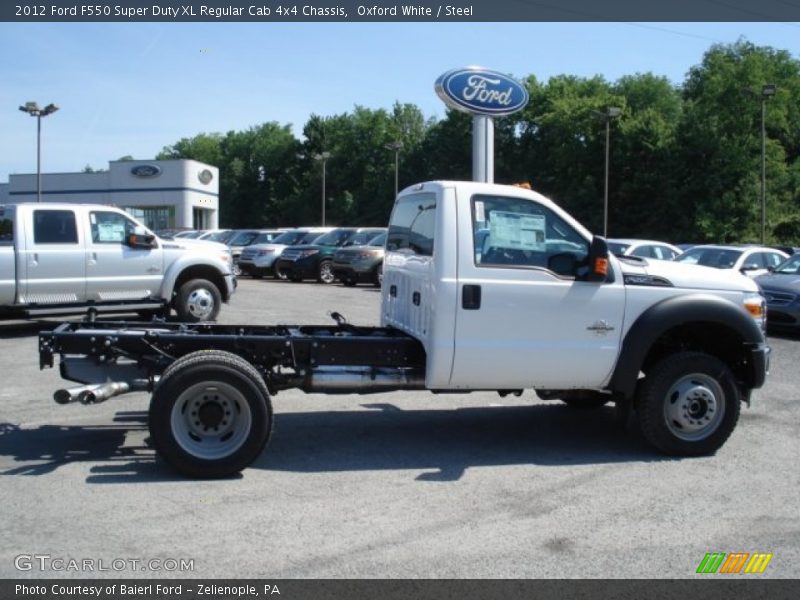 Oxford White / Steel 2012 Ford F550 Super Duty XL Regular Cab 4x4 Chassis