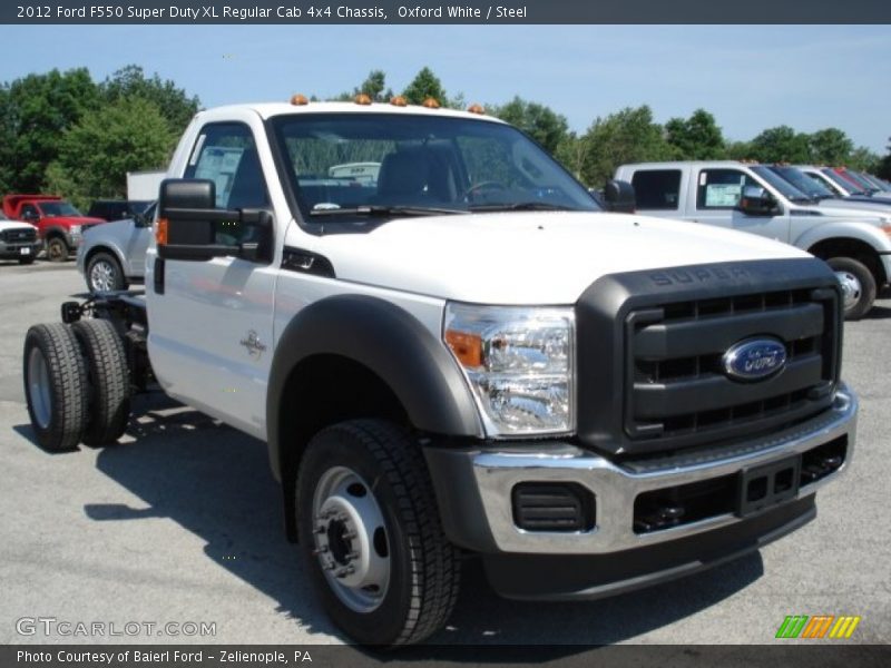 Oxford White / Steel 2012 Ford F550 Super Duty XL Regular Cab 4x4 Chassis
