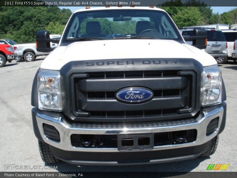 Oxford White / Steel 2012 Ford F550 Super Duty XL Regular Cab 4x4 Chassis