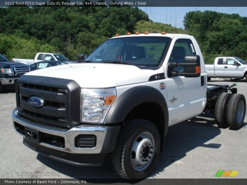 Oxford White / Steel 2012 Ford F550 Super Duty XL Regular Cab 4x4 Chassis