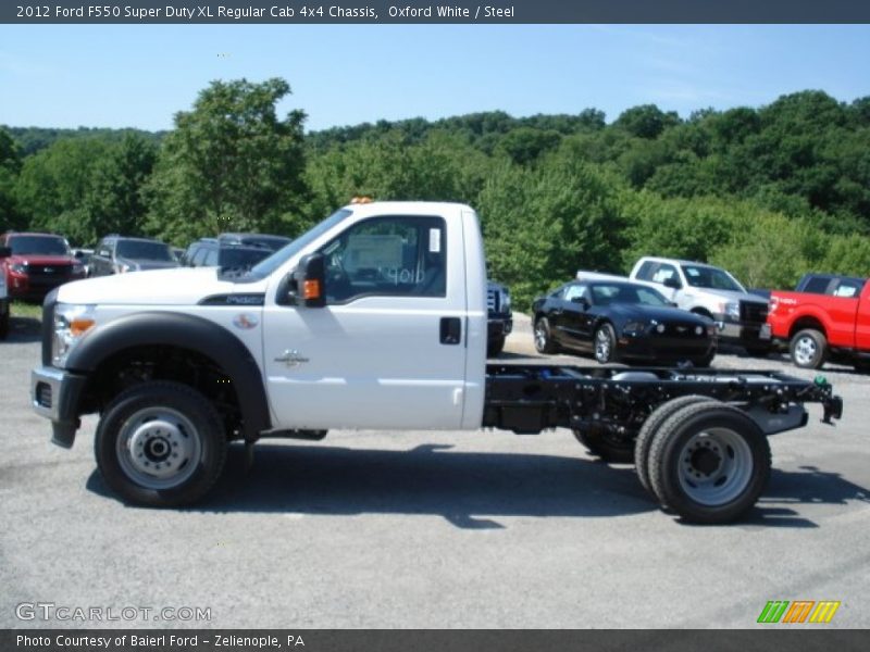 Oxford White / Steel 2012 Ford F550 Super Duty XL Regular Cab 4x4 Chassis