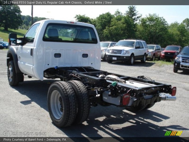 Oxford White / Steel 2012 Ford F550 Super Duty XL Regular Cab 4x4 Chassis