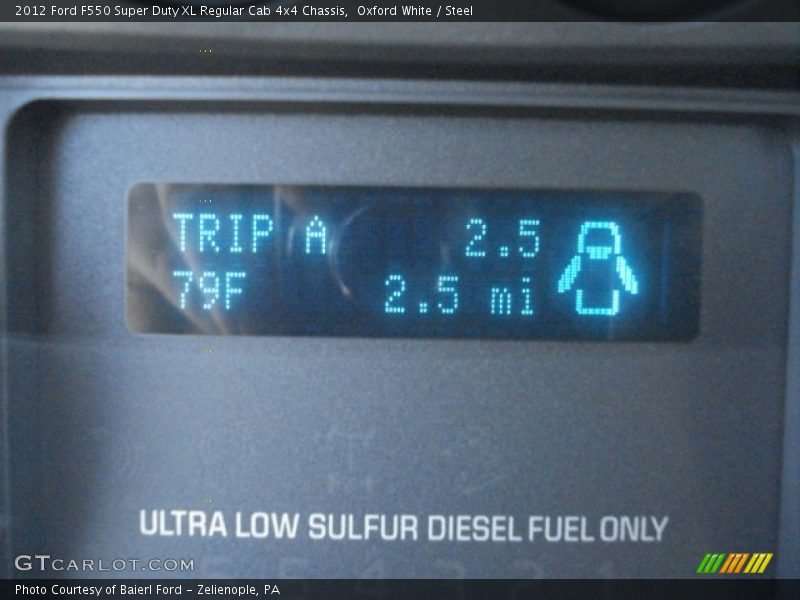 Oxford White / Steel 2012 Ford F550 Super Duty XL Regular Cab 4x4 Chassis