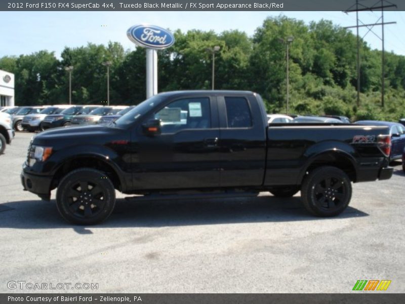 Tuxedo Black Metallic / FX Sport Appearance Black/Red 2012 Ford F150 FX4 SuperCab 4x4