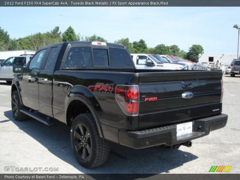 Tuxedo Black Metallic / FX Sport Appearance Black/Red 2012 Ford F150 FX4 SuperCab 4x4