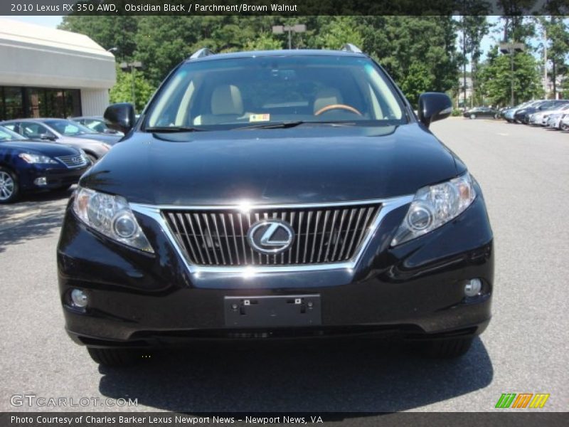 Obsidian Black / Parchment/Brown Walnut 2010 Lexus RX 350 AWD