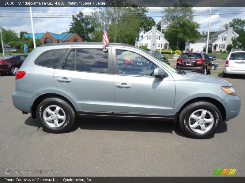 Platinum Sage / Beige 2008 Hyundai Santa Fe GLS 4WD