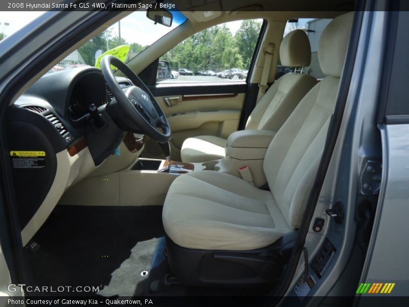 Platinum Sage / Beige 2008 Hyundai Santa Fe GLS 4WD