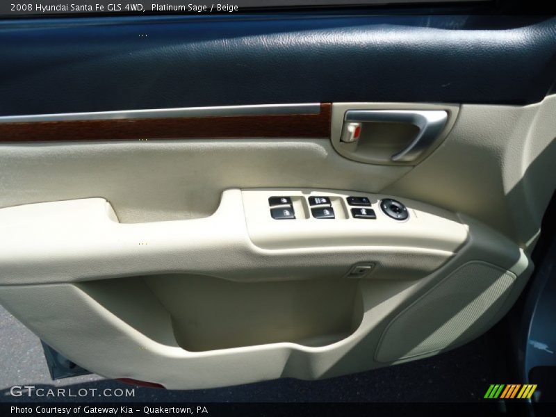 Platinum Sage / Beige 2008 Hyundai Santa Fe GLS 4WD