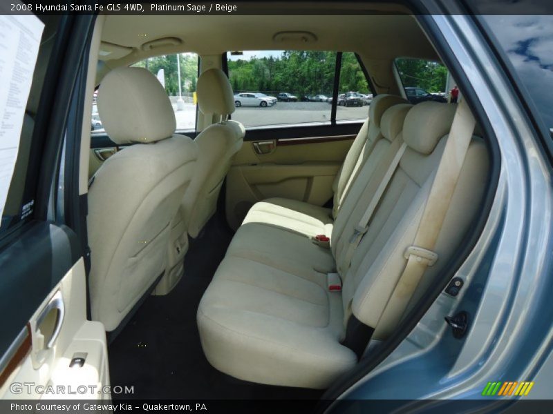 Platinum Sage / Beige 2008 Hyundai Santa Fe GLS 4WD