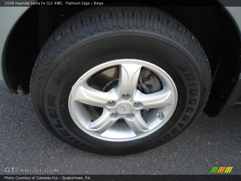Platinum Sage / Beige 2008 Hyundai Santa Fe GLS 4WD