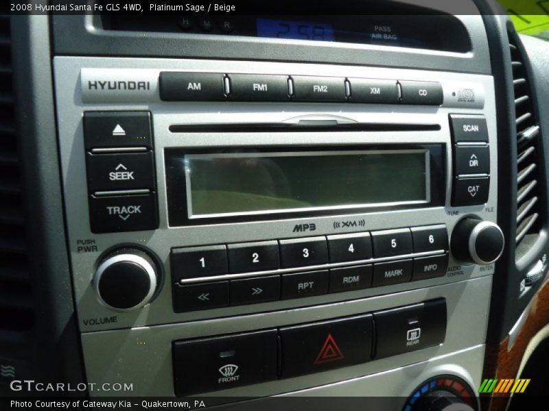 Platinum Sage / Beige 2008 Hyundai Santa Fe GLS 4WD