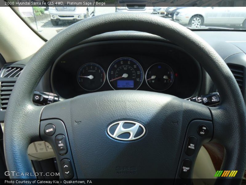 Platinum Sage / Beige 2008 Hyundai Santa Fe GLS 4WD