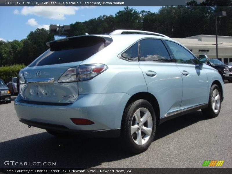 Cerulean Blue Metallic / Parchment/Brown Walnut 2010 Lexus RX 350