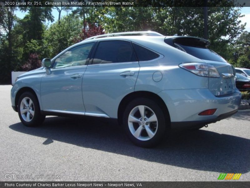 Cerulean Blue Metallic / Parchment/Brown Walnut 2010 Lexus RX 350
