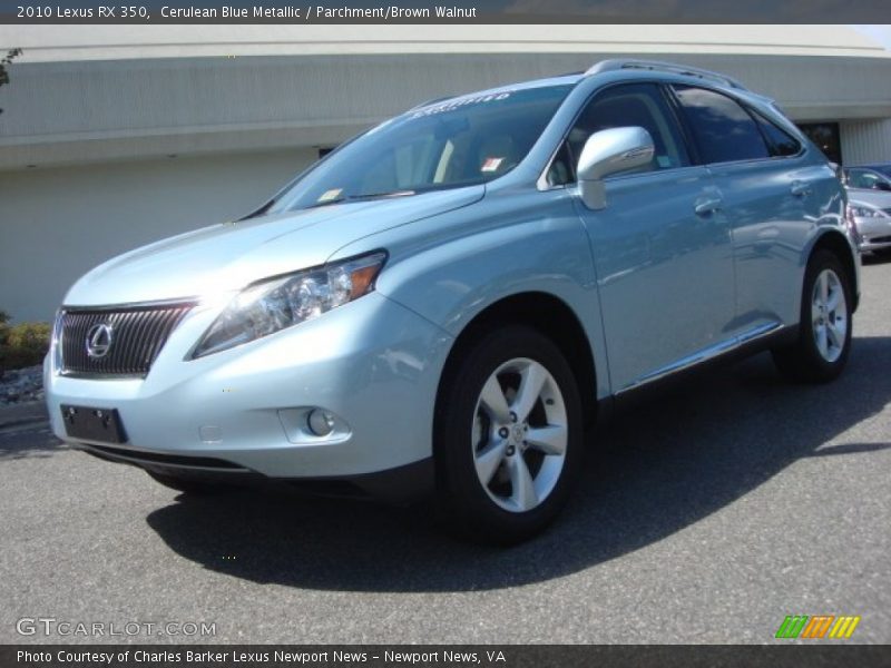 Cerulean Blue Metallic / Parchment/Brown Walnut 2010 Lexus RX 350