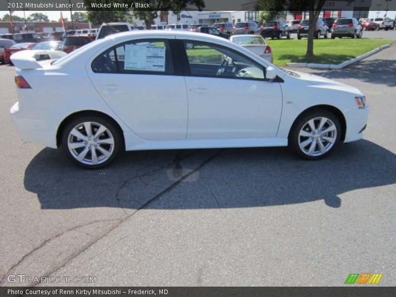 Wicked White / Black 2012 Mitsubishi Lancer GT