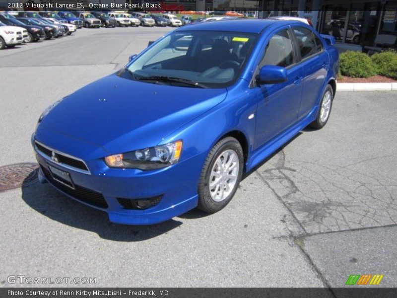 Octane Blue Pearl / Black 2012 Mitsubishi Lancer ES