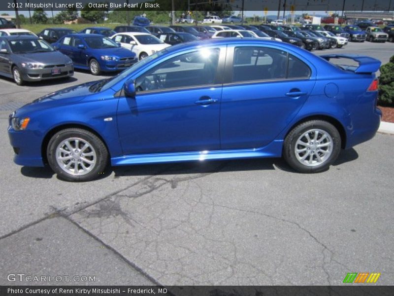 Octane Blue Pearl / Black 2012 Mitsubishi Lancer ES