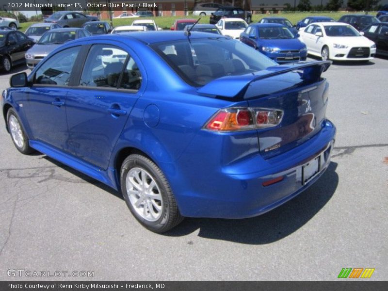 Octane Blue Pearl / Black 2012 Mitsubishi Lancer ES