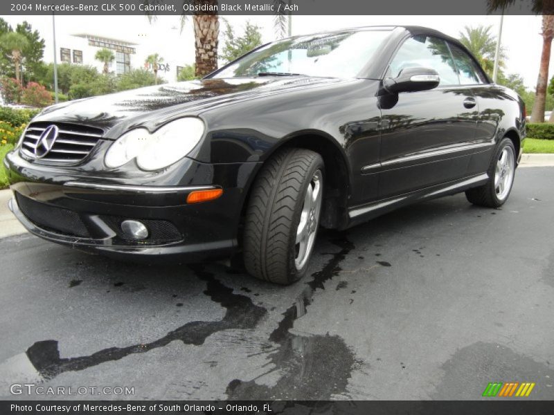Obsidian Black Metallic / Ash 2004 Mercedes-Benz CLK 500 Cabriolet