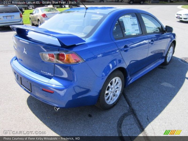 Octane Blue Pearl / Black 2012 Mitsubishi Lancer ES