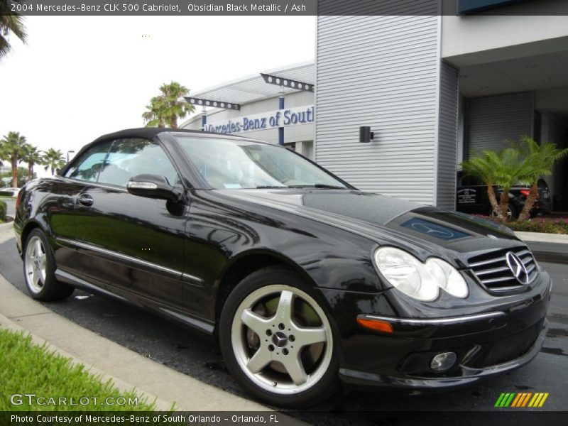 Obsidian Black Metallic / Ash 2004 Mercedes-Benz CLK 500 Cabriolet