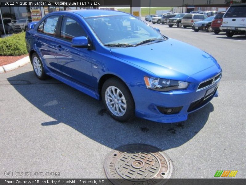 Octane Blue Pearl / Black 2012 Mitsubishi Lancer ES